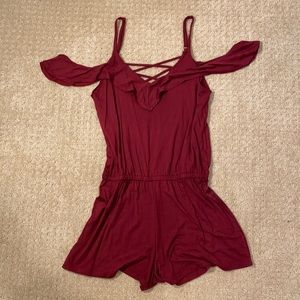 Aero cold shoulder romper